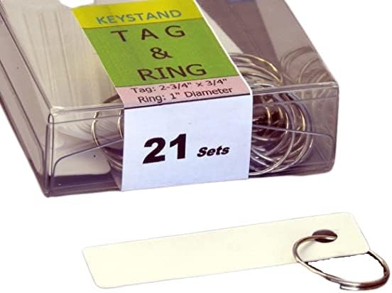 Keystand, Key Rack # 21MSE, 21 Bolted Metal Hooks with Customized Nameplate and Extra Space for Fast Access (21 Sets of Tag & Ring are Included) (Silver) - Image 5