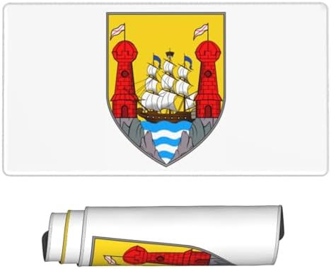 Coat of Arms of Cork Mouse Pad Desk mat Office Desk Accessories Large Gaming Mouse Pad 16 x 29.5 in Waterproof Slick Mouse Pad Mouse Pad Office Decoration - Image 2