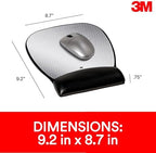 3M Precise Mouse Pad with Wrist Rest, Soothing Comfort with Durable, Easy-to-Clean Leatherette Cover, Optical Mouse Performance, 9.2 in x 8.7 in, Black (MW310LE), Gel (Pack of 6) - Image 2