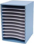11 Slots Desktop File Sorter Paper Organizer Mail Organizer with Adjustable Drawer Literature Organizer Vertical Desktop Sorter Letter-size Shelves Durable Laminate Finish for Office School & Home by CHALIGHT