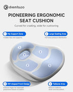Extra Large Seat Cushion, Premium Memory Foam Office Chair Cushions for Long Sitting Sciatica & Tailbone & Back Pain Relief, Ergonomic Pressure Relief Seat Cushions for Car, Desk Chair - Image 3