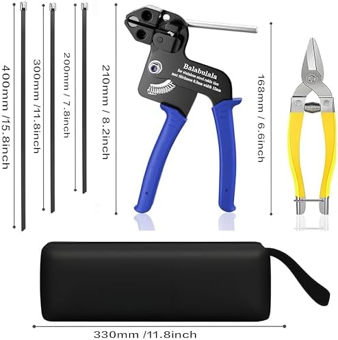 Balabulala150PCS (3 sizes) Heavy Duty 304 Stainless Steel Cable Tie Gun Kit - Image 2