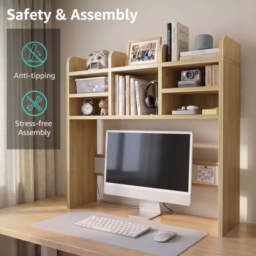 37 Inch Natural Wood Desk Hutch Dorm Top Only With Felt Board For College - Image 4