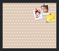 PinPix 20x17 inch Cork Bulletin Board. This Decorative Framed Pin Board Comes with Diamond Pattern in Light Pink and Cream Design and Satin Black. Ideal for Home, Office Decor or School (PinPix-294) by PinPixBulletinBoards