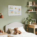 Scalloped Bulletin Board 24x18 inches, Decorative Felt Pin Board for Wall - Image 2