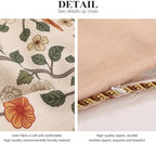 ISAENNE Designer Elegant Linen Throw Pillow Cover,Set of 2,28"x12"-Flora A - Image 5