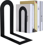 Chunful 10 Pcs Black Metal BookEnds Shelves, 7.5 x 5.75 x 3.5 in by Chunful