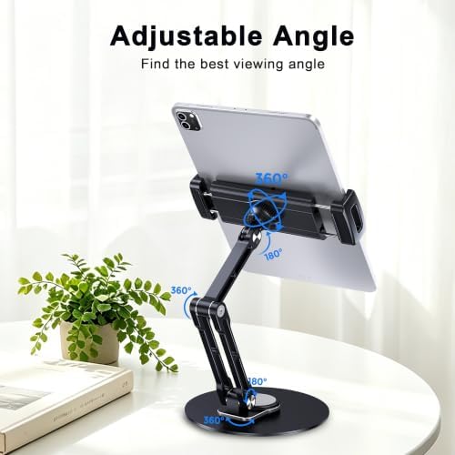 Heavy Duty Tablet Stand, 360° Rotation iPad Holder Stand for Desktop - Image 2