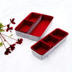 Welaxy Burgundy Felt Drawer Organizers 8pc Desk Tray Dorm Room Decor Bin - Image 3