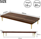 Monitor Stand Wood Riser with 4 USB Ports, Computer Monitor Stand with America Walnut Data Transfer Charging Hub -Compatible with Computer, Mac, PCs, Smartphone, 20.5*8.3in - Image 4