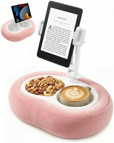 Miledi Tablet Pillow Stand for Bed with 360° Rotating Holder, Pink by Miledi