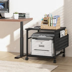Lerliuo Black Large Printer Stand with Storage - Image 7