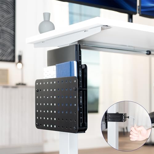VIVO Black Clamp-on 14 x 11 in Desk Leg Laptop Mount Holder, Mount-LHS1 - Image 2