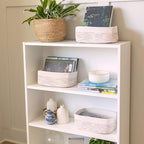 NaturalCozy 11.8"x8"x4.5” Rectangle Storage Baskets for Shelves 3 Pack | Cotton Rope Woven Small Baskets for Organizing | Small Storage Bins for Nursery, Bathroom, Closet, Shelf, Decorative, Gift - Image 3