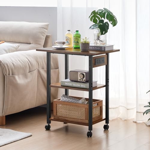 Lerliuo 3-Tier Printer Stand with Charging Station, Rolling Printer Table - Image 4