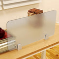 4 Pcs Desk Divider Privacy Panel 23.6 x 15.8 Inch Counter Desk Acrylic Panel Holder Free Standing Privacy Shield Work Station Desk Divider Partition for Offices Schools Call Centers (Frosting) by GOOFCXO