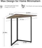 VECELO Corner Desk,Office Tables for Living Room for Small Space Triangle Computer Desk with Steel Frame Corner Shelves with Metal Frame Writing Desk for Workstation Classic Grey 31.1" - Image 2