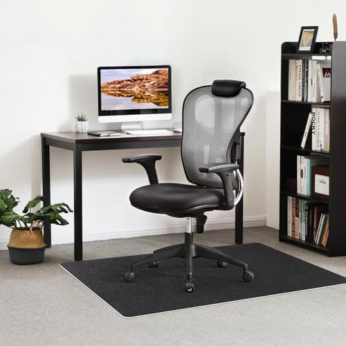 Office Chair Mat - for Hardwood Floors, Large Non-Slip Easy-Clean Floor Protection Blanket (Black, “60 x 48in”). - Image 6