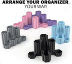 Glassboard Studio Hexaflex Organizer Set - Pen and Pencil Holder for Desk, Versatile Hexagon Design, Adjustable Dividers, 12 Color Options - Desk and Office Organization (Ice Blue) - Image 4