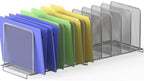 Simple Houseware 5 Section Upright File Sorter Organizer, Silver - 2 Pack by SimpleHouseware