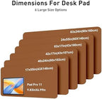 Aothia Faux Leather Desk Mat - Large Mouse Pad, Non-Slip PU Leather Blotter, Waterproof Writing Surface for Office and Home (Brown, 63" x 24") - Image 5