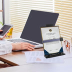 Adjustable Desktop Document Stand Book Holder with Paper Clip and Line Guide for Typing Reading and Office Organization - Image 4
