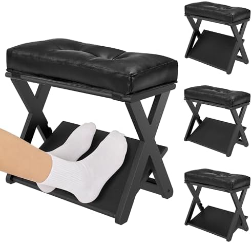 Adjustable Foot Rest Under Desk at Work, Wooden Footrest by HOMELYSTBO