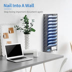 OUTWOLF 2Pack 12 Tier Hanging Wall File Organizer with Hooks, Vertical Wall Mount File Folder Holder, Paper Document Mail Organizer for Office - Image 2