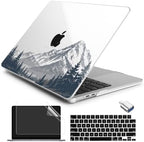 Batianda Case for MacBook Air 13.6" 2026 M5 M4 M3 M2 Chip, Snow Mountain by Batianda