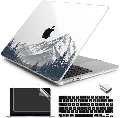 Batianda Case for MacBook Air 13.6" 2026 M5 M4 M3 M2 Chip, Snow Mountain by Batianda