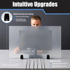 2 Pack Desk Privacy Panels & Dividers, 30x18 Inch Frosted Acrylic Sneeze Guard with Clamps, Office Cubicle Partitions & Countertop Shields for Privacy in Offices, Schools, Call Centers - Image 6