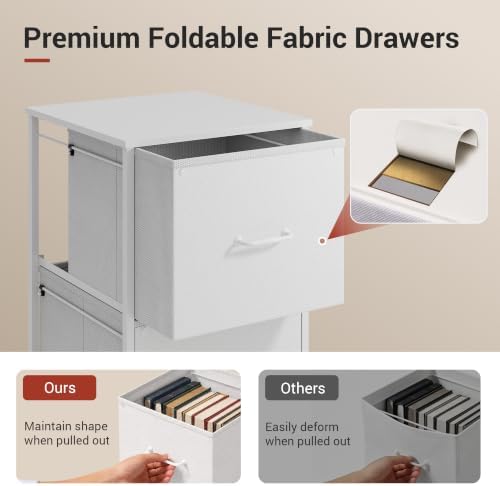 DEVAISE 2 Drawer Mobile File Cabinet with Open Storage Shelf - Image 4