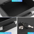 Fireproof Document Box with Key Lock, Portable Metal Safe Box with Carrying Handle to Secure Money, Jewelry, Document, Passport, Size 12.7 x 8.7 x 4.6 Inch - Image 5