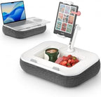 SupeDesk Laptop Lap Desk, Adjustable iPad Holder for Bed, 360° Swivel Tablet Arm, Laptop Desk with Mouse Pad, Snack Bowl & Cup Holder, Fits 4.7–13” Tablets & 15” Laptop by SupeDesk