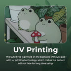 XVX Glass Mousepad Gaming, Cute Frog Hard Mouse Pads for Esports, Large Mouse Mat 410mm*310mm, Tempered Glass Mouse Pad Smooth Micro-Etched Surface with Improved Precision and Speed - Image 3