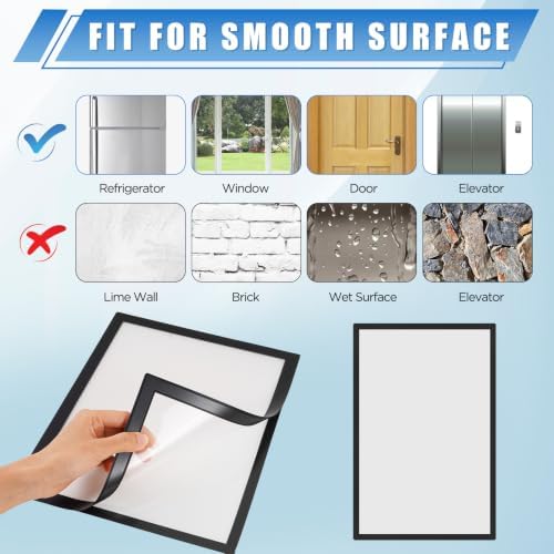 12 Pack Magnetic Sign Holder 11 x 17 inches with Magnetic Border - Image 6