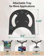 MOUNT PRO Dual Monitor and Laptop Mount for Max 27" Monitors & 17" Laptop - Image 5