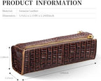Gexmil Genuine Leather Pen Case, Hand-made Stationery Bag for Work Office - Image 3