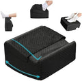 Under Desk Footrest with Rocking Base & Warming Cover, Black Check by Nockovi