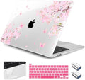 Case for MacBook Pro 13 inch M2 M1 2025-2022 2020 A2338 A2289 A2251, Plastic Hard Shell Laptop Case with Keyboard Cover, Trackpad Protector, 2 OTG Adapters, Cherry Blossom by Yebiseven