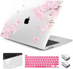 Case for MacBook Pro 13 inch M2 M1 2025-2022 2020 A2338 A2289 A2251, Plastic Hard Shell Laptop Case with Keyboard Cover, Trackpad Protector, 2 OTG Adapters, Cherry Blossom by Yebiseven