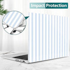 DONGKE Compatible with MacBook Pro 16 Inch Case (2026-2021 Release, M5 M4 M3 M2 M1 Pro/Max Chip), Plastic Hard Shell with Keyboard Cover & Screen Protector for MacBook Pro 16", Blue & White Stripes - Image 5