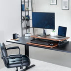 VIVO Dark Walnut 32 inch Standing Desk Riser, DESK-V000SD - Image 2