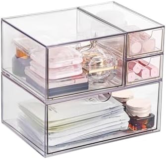 4-piece Acrylic Desktop Drawer Organizer Set (3 Sizes) - Image 4