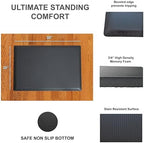 Rocelco 46" Electric Standing Desk Converter with AC Outlet USB Charger and Anti-Fatigue Floor Mat - Motorized Adjustable Sit Stand Riser - Tabletop Workstation Keyboard Tray - Black (R EDRB-46-MAFM) - Image 3