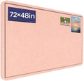 Large Bulletin Board 72" x 48" Felt Cork Board - Decor Pin Board, Pink by Hrrtyueg