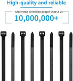 18 inch Black Zip Ties Heavy Duty 1000 Pack Long Cable Ties 75 LBS - Image 6