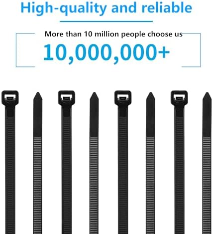 8 Inch Black Zip Ties 5000 Pack Cable Ties 35 LBS - Image 5