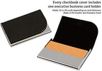 2Fold Zippered Business Checkbook Binder - 7 Ring Binder for Business Checks with Built-in Organizer and Card Case - PU Leather Portfolio for up to 600 3-Up Checks (Blue) - Image 3