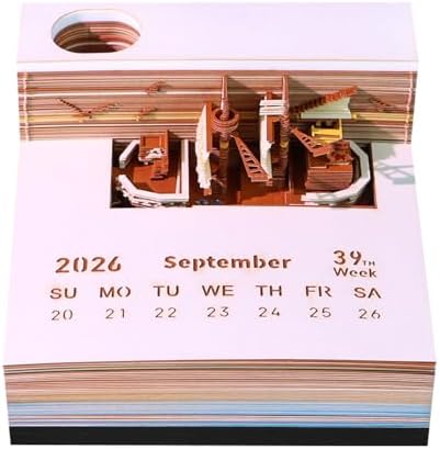 Pirate Ship 3D Memo Pad, 3D Calendar 2027, Time Piece Calendar - Image 2